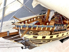 Mô Hình Thuyền Buồm Gỗ Phong Thuỷ France II (Tàu Buôn Cổ Pháp) | Hàng VIP Xuất Khẩu - Gỗ Muồng Đen | Thân 120cm