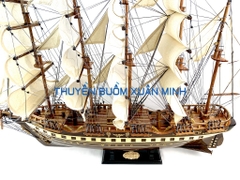 Mô Hình Thuyền Buồm Gỗ Phong Thuỷ France II (Tàu Buôn Cổ Pháp) | Hàng VIP Xuất Khẩu - Gỗ Muồng Đen | Thân 80cm