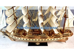 Mô Hình Thuyền Buồm Gỗ Phong Thuỷ France II (Tàu Buôn Cổ Pháp) | Hàng VIP Xuất Khẩu - Gỗ Căm Xe | Thân 100cm