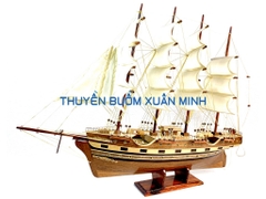 Mô Hình Thuyền Gỗ Phong Thuỷ France 2 Loại Tiêu Chuẩn | Gỗ Xoan Đào | Thân 60cm (Chân Đế Bằng)