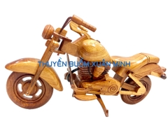 Mô Hình Xe Moto HARLEY FXSTB Cruiser Loại Đẹp - Gỗ Căm Xe