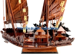 Thuyền Buồm Gỗ Mô Hình Thuyền Rồng Hạ Long | Gỗ Cẩm Lai | Thân 30cm