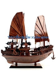 Thuyền Buồm Gỗ Mô Hình Thuyền Rồng Hạ Long | Gỗ Cẩm Lai | Thân 30cm