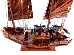 Thuyền Buồm Gỗ Mô Hình Thuyền Rồng Hạ Long - Gỗ Tràm - Chiều dài 40cm