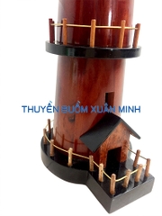 Mô Hình Nhà Hải Đăng (Lighthouse) Trang Trí | Gỗ Căm Xe | Cao 36cm