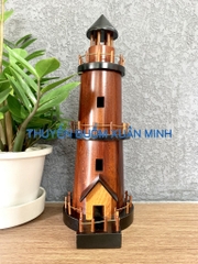 Mô Hình Nhà Hải Đăng (Lighthouse) Trang Trí | Gỗ Căm Xe | Cao 36cm