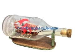 Mô Hình Thuyền Gỗ Trong Chai Rượu Hennessy VSOP - L5