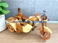 Mô Hình Xe Moto Gỗ HARLEY SIDECAR Trang Trí | Loại Tiêu Chuẩn | Size Lớn