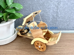 Mô Hình Xe Xích Lô Trang Trí | Size Lớn 28cm (Gỗ Tự Nhiên)