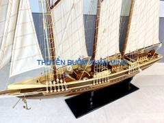 Mô Hình Thuyền Buồm Gỗ Phong Thuỷ - Du Thuyền Đua Atlantic | Thân 100cm
