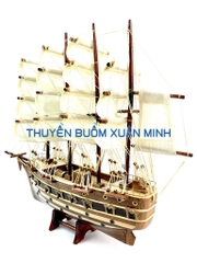 Mô Hình Thuyền Buồm Gỗ Phong Thuỷ Jylland (Tàu Chiến Cổ Đan Mạch) | Loại Tiêu Chuẩn - Gỗ Xoan Đào | Thân 40cm