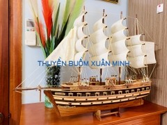 Mô Hình Thuyền Buồm Gỗ Phong Thuỷ Jylland (Tàu Chiến Cổ Đan Mạch) | Loại Tiêu Chuẩn - Gỗ Xoan Đào | Thân 60cm