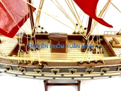 Mô Hình Thuyền Buồm Gỗ Phong Thuỷ Jylland (Tàu Chiến Cổ Đan Mạch) | Loại Tiêu Chuẩn - Gỗ Xoan Đào | Thân 60cm (Buồm Vải Đỏ)