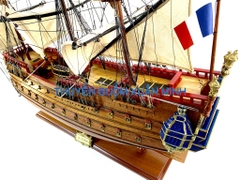 Mô Hình Thuyền Chiến Hạm Hoàng Gia La Licorne (Tàu Cổ Chiến Hạm Pháp) | Hàng Xuất Khẩu - Gỗ Căm Xe | Thân 80cm