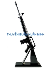 Mô Hình Súng Trường Gỗ M16 | Tỷ Lệ Như Thật | Dài 100cm (Sơn Đen)