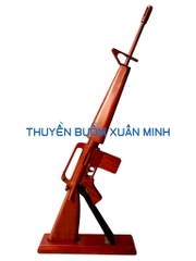 Mô Hình Súng Trường M16 Tỷ Lệ 1:1 | Gỗ Căm Xe | Dài 100cm