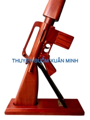 Mô Hình Súng Trường M16 Tỷ Lệ 1:1 | Gỗ Căm Xe | Dài 100cm