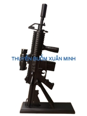 Mô Hình Súng Trường M4 Carbine (Sơn Đen) Tỷ Lệ 1:1 | Gỗ Căm Xe | Dài 75cm