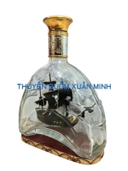 Mô Hình Thuyền Gỗ Trong Chai Rượu MARTELL X.O - A5