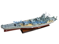 Mô Hình Tàu Chiến Hạm Gỗ USS MISSOURI (Sơn Màu) | Gỗ Tự Nhiên | Thân 100cm