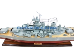 Mô Hình Tàu Chiến Hạm Gỗ USS MISSOURI (Sơn Màu) | Gỗ Tự Nhiên | Thân 100cm