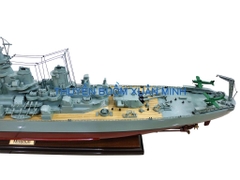 Mô Hình Tàu Chiến Hạm Gỗ USS MISSOURI (Sơn Màu) | Gỗ Tự Nhiên | Thân 100cm