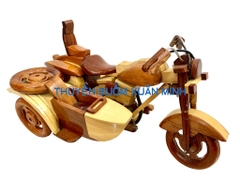 Mô Hình Xe Moto Gỗ HARLEY SIDECAR Trang Trí | Loại Tiêu Chuẩn | Size Lớn