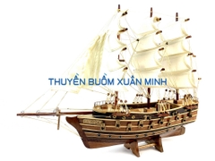 Mô Hình Thuyền Buồm Gỗ Phong Thuỷ Napoleon (Tàu Chiến Cổ Pháp) | Loại Tiêu Chuẩn - Gỗ Xoan Đào | Thân 40cm