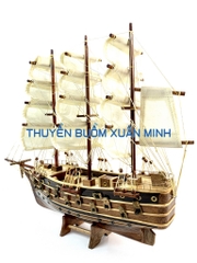 Mô Hình Thuyền Buồm Gỗ Phong Thuỷ Napoleon (Tàu Chiến Cổ Pháp) | Loại Tiêu Chuẩn - Gỗ Xoan Đào | Thân 40cm