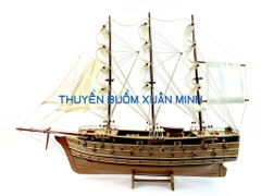 Mô Hình Thuyền Buồm Gỗ Phong Thuỷ Napoleon (Tàu Chiến Cổ Pháp) | Loại Tiêu Chuẩn - Gỗ Xoan Đào | Thân 60cm