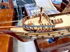 Mô Hình Thuyền Buồm Gỗ Phong Thuỷ Napoleon (Tàu Chiến Cổ Pháp) | Loại Tiêu Chuẩn - Gỗ Xoan Đào | Thân 80cm