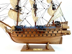 Mô Hình Thuyền Chiến Hạm Hoàng Gia San Felipe (Tàu Cổ Chiến Hạm Tây Ban Nha) | Hàng Xuất Khẩu - Gỗ Căm Xe | Thân 43cm