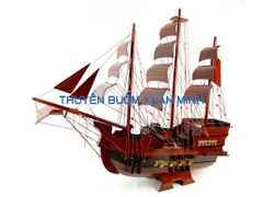 Thuyền Buồm Gỗ Mô Hình Thuyền Thám Hiểm Santa Maria | Gỗ Tràm | Thân 80cm