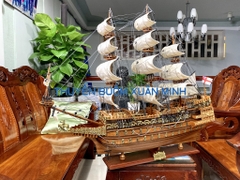 Mô Hình Thuyền Chiến Hạm Hoàng Gia Sovereign Of The Seas (Tàu Cổ Chiến Hạm Anh Quốc) | Hàng Xuất Khẩu - Gỗ Căm Xe | Thân 90cm