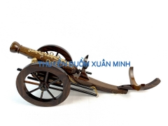 Mô Hình Xe Súng Pháo Kê Rượu Trang Trí | Gỗ Muồng Đen | Dài 52cm