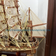 Mô Hình Thuyền Buồm Gỗ Phong Thuỷ France II - Thuyền Buôn Cổ của Pháp - Gỗ Căm Xe - Thân dài 60cm