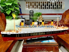 Mô Hình Tàu Thuỷ RMS Titanic - Trưng Bày Sang Trọng | Gỗ Tự Nhiên | Thân 100cm (Đèn LED Màu)