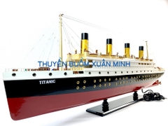 Mô Hình Tàu Thuỷ RMS Titanic - Trưng Bày Sang Trọng | Gỗ Tự Nhiên | Thân 100cm (Đèn LED Màu)