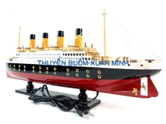 Mô Hình Tàu Thuỷ RMS Titanic - Trưng Bày Sang Trọng - Gỗ Tự Nhiên - Dài 60cm - Đèn LED Màu
