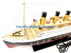 Mô Hình Tàu Thuỷ RMS Titanic - Trưng Bày Sang Trọng - Gỗ Tự Nhiên - Dài 60cm - Đèn LED Màu