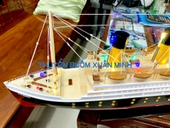 Mô Hình Tàu Thuỷ RMS Titanic - Trưng Bày Sang Trọng | Gỗ Tự Nhiên | Thân 80cm (Đèn LED Màu)