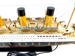 Mô Hình Tàu Thuỷ RMS Titanic - Trưng Bày Sang Trọng | Gỗ Tự Nhiên | Thân 80cm (Đèn LED Màu)