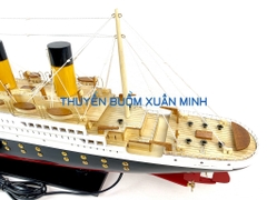 Mô Hình Tàu Thuỷ RMS Titanic - Trưng Bày Sang Trọng | Gỗ Tự Nhiên | Thân 80cm (Đèn LED Màu)