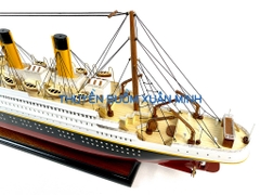 Mô Hình Tàu Thuỷ RMS Titanic - Hàng VIP Xuất Khẩu | Gỗ Căm Xe | Thân 80cm (Sơn Màu)
