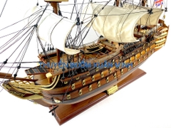 Mô Hình Thuyền Chiến Hạm Hoàng Gia HMS Victory (Tàu Cổ Chiến Hạm Anh Quốc) | Hàng Xuất Khẩu - Gỗ Căm Xe | Thân 80cm