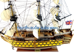 Mô Hình Thuyền Chiến Hạm Hoàng Gia HMS Victory (Tàu Cổ Chiến Hạm Anh Quốc) | Hàng Xuất Khẩu - Gỗ Căm Xe | Thân 80cm