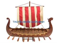 Mô Hình Thuyền Cổ Viking | Gỗ Tự Nhiên | Thân 60cm