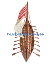 Mô Hình Thuyền Cổ Viking | Gỗ Tự Nhiên | Thân 60cm