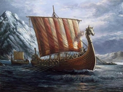 Mô Hình Thuyền Cổ Viking | Gỗ Tự Nhiên | Thân 100cm