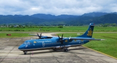 Mô Hình Máy Bay Gỗ AIRBUS ATR-72 Trang Trí | Gỗ Căm Xe tự nhiên | Size Lớn
